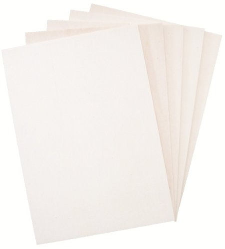 Hagspiel Laubsägeholz, 5 STK. Sperrholz, Sperrholzplatten, Pappel 6 mm DIN A4 (30 cm x 21 cm) Gebleicht