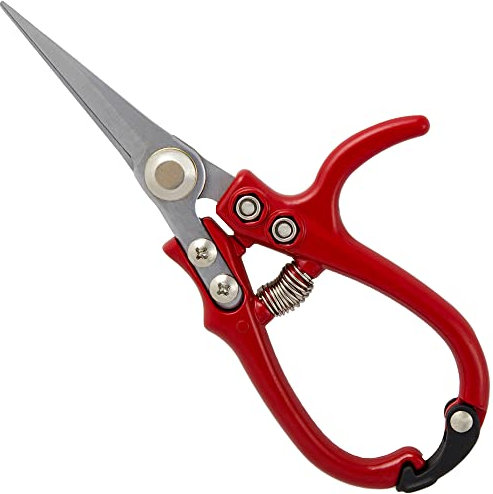 Darlac Ergo Gardening Snips – Strong, Lightweight Gardening Scissors Ideal for Houseplants and Flower Arranging – Razor Sharp, Pocket-Sized Pruners - SK5 High Carbon Steel Blade