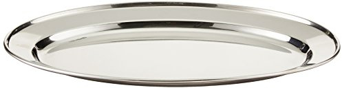Winco 14 x 8 3/4 Oval Stainless Steel Platter
