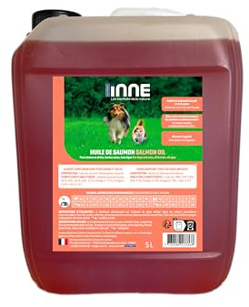 NUTRIVET - Suplementos de Comida - Perros y Gatos - Aceite de Salmón - Rico en Omegas 3 y 6 - Can 5L