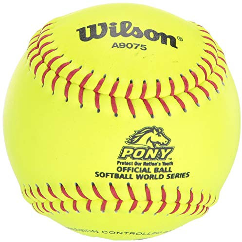 WILSON Pony League Leather Polycore Softballs 1 Dozen