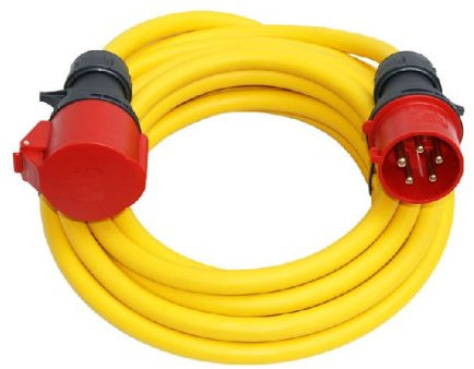 CEE Starkstromkabel, 10m, 400V, / 32A, K35-N07V3V3-F 5x2,5mm², CEE-Verlängerung, Verlängerungskabel, IP44