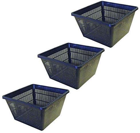 Pisces Pond Square Plant Basket 35 x 35 x 26cm - 3 Pack of Pond Planting Pot