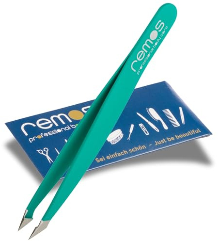REMOS Kombipinzette Edelstahl [INOX]rostfrei 9.5 cm - 2in1 für Splitter - Haare