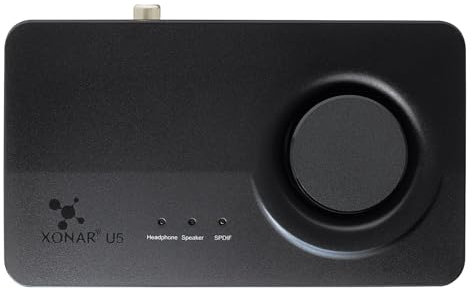 Asus Xonar U5 Scheda Audio 5.1 Canali, PCI, Nero