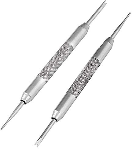 Yosoo orologio con barrette a molla, cinturino in acciaio INOX-Kit di riparazione per rimozione Strumento per rimozione di utensili da orologiaio, 2 pezzi