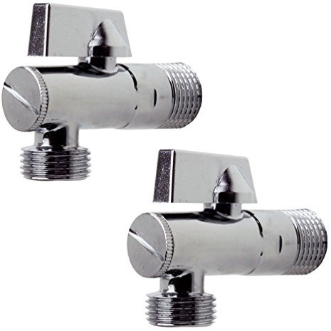 Sanixa JL19SETE38 2er Set Design Eckventil für Küche & Bad | 1/2 Zoll | Eckregulierventil Wasseranschluss Verteiler Absperrventil | mit Filter