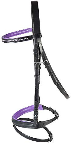 PFIFF Trensenzaum ´Staines´, schwarz-lila Mini-Shetty