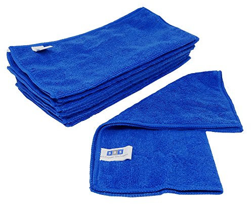 SBS, panni in microfibra per auto, 10 pezzi, 40 x 40 cm, blu
