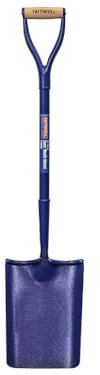 Faithfull FAIAST2MYDT All Steel Contractors Treaded Taper Mouth Shovel (No2) MYD Handle , Red