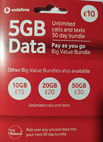Vodafone 4G Múltiple SIM Tarjeta Pay As You Go Para iPhone 4, 4S, 5, 5C, 5S, 6, 6S, 6 Galaxia S2, S3, S4, S5, S6, S6-borde, Ipad 2/3/4/5/Aire/Air2/Air5 & Galaxia Notas 3/4/5 - UNLIMITED LLAMADA, TEXTOS & DATOS - DISPONIBLE SOLO DE > MÓVILES DIRIGE COMMUNICATIONS LTD