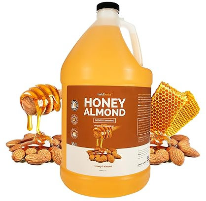 Bark2Basics Honey & Almond Dog Shampoo, 1 Gallon | Unique Herbal Blend, Finest Natural Ingredients, Handcrafted, Protects and Repairs the Skin and Coat