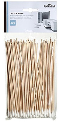 Durable Biodegradable Wooden Cotton Buds - Extra Long and Eco Friendly - Plastic Free Cleaning Stick Swabs for Electronics, Ears, Beauty and Office Equipment - 100 Pack