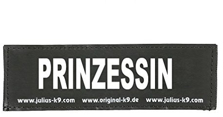 Julius-K9 162LR-K-30133 Klettaufschrift, PRINZESSIN, klein, schwarz