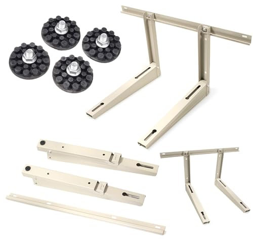 Maclean MC-623 väggfäste för luftkonditionering | väggkonsol 550 mm | Lastkapacitet 200 kg | galvaniserat stål | rostfritt och väderbeständig | för utomhusutrustning och värmepumpar universell