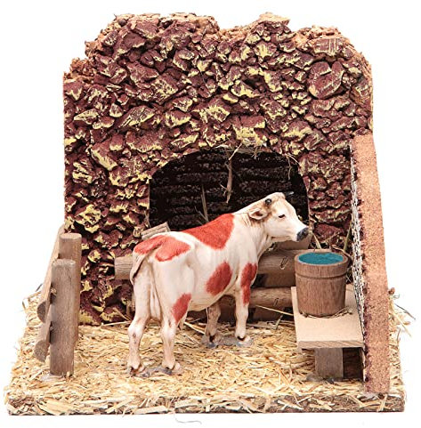 Holyart Mucca nella stalla, ambientazione presepe