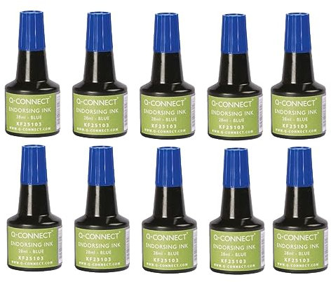 Q-Connect KF25103 Stempelfarbe - ohne Öl, blau