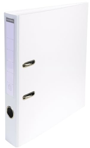 Exacompta 53548E 10er Pack Premium PVC-Ordner Prem´Touch Pastell. 5 cm schmal DIN A4 Ringordner Aktenordner Briefordner Büroordner Plastikordner Schlitzordner Weiß