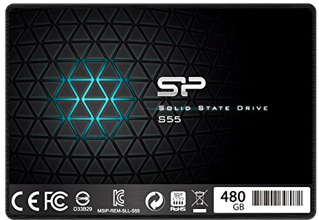 Silicon Power SP Power Slim S55 480GB 480GB - Solid State Drives (SSD) (Schwarz, Serial ATA III, 2.5, Schockresistent)