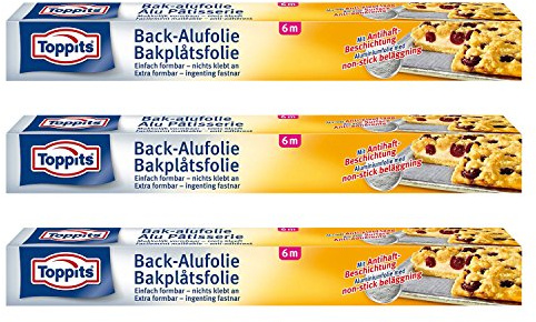 Toppits Aluminiumfolie (6 m x 37 cm), 3-pack (3 x 6 meter)