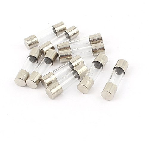 sourcingmap 10Pcs 250V 1.5A Quick Fast Blow Glass Fuses Tube 5mm x 20mm