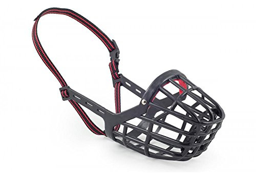 Ancol Muzzle Black/Red Size 6 25x9.5cm