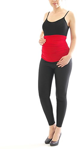 YESET Ceinture de Ventre Fédérale de Ventre Bande Bande de Cigare Grossesse Ceinture Extension de Pantalon - Rouge, One Size
