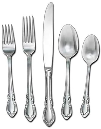 Pfaltzgraff Vienna Everyday Flatware Service for 4, 20 Piece Set, 18/0 Stainless Steel, Silverware Set