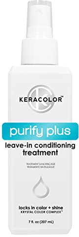 Keracolor Purify Plus Leave-In Conditioning Treatment for Fine to Medium Hair, Detangling, Neutralizes Hard Minerals, Color-Safe, 7 Fl Oz