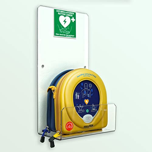 MedX5 Supporto a parete in acrilico per Defibrillatore, Adatto a tutti i Defibrillatori, Made in Germany