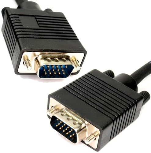 kenable SVGA PC Monitor Cable 15 Pines Masculino a Masculino VGA Cable 0,5 m Negro [0.5 metros/0,5m]
