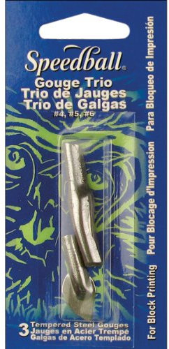 Speedball Lino Cutter Trio Lino Cutter Set, #4, #5, #6 Cutters, For Art, Block Printing, Screen Printing, Craft, Printmaking, Home, Block Printers, Studio, Artists, Carving, Stamping, Linoleum