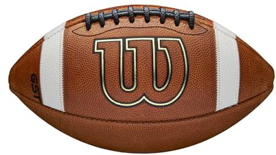 Wilson GST Leather Game Football - Brown, Youth Size