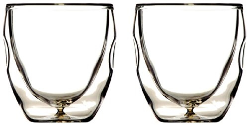 Ozeri Moderna Set of 2 Espresso Glasses with Two Layers of Thermal Glass