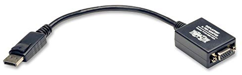 TRIPP LITE DisplayPort to VGA Video Adapter, DP to VGA Video Converter, Active Display Adapter (M/F), 6 in. (P134-06N-VGA), Black
