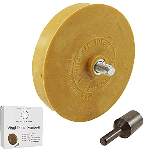 Decal Eraser Wheel for Drill | Rubber Eraser Wheel w/Drill Adapter | Solid