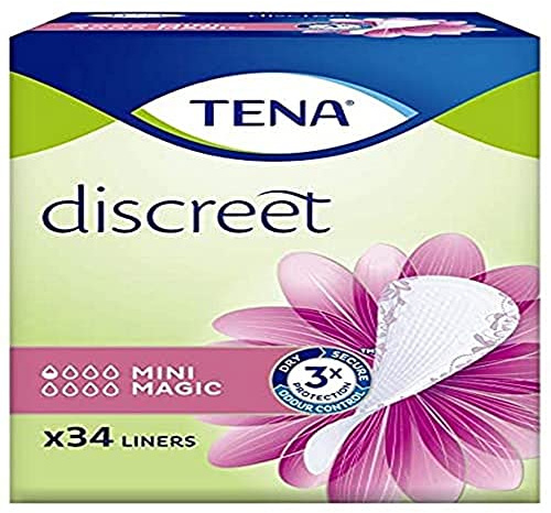 Tena 761001 34pcs Sanitary Compress for Female Hygiene - Feminine Hygiene Product (White, 34 Pieces))