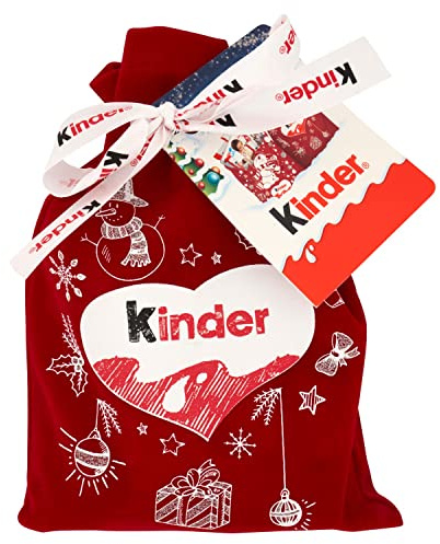 Kinder Happy Snack Sacco Rosso - 10 Snack Dolci al Cioccolato Assortiti, Sacco Speciale di Babbo Natale, Idea Regalo, Confezione da 290,5 gr