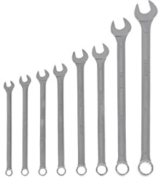 GEDORE Ring-Maulschlüssel-Satz, 8-tlg, lang, SW 8-19 mm, abgewinkelt, 12-kant, UD-Profil, Schraubenschlüssel Set, 7 XL-080