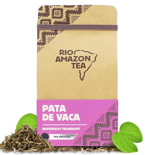 Rio Amazon Pata de Vaca Teabags – Organic Herbal Tea for Blood Sugar Support & Digestion – Naturally Fragrant Vegan Tea – Non-Alcoholic Digestive – 90 Teabags – Caffeine-Free Pata de Vaca Leaves