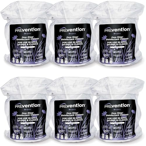 Prevention Salviette disinfettanti multiuso – Salviette detergenti per saloni, spa, cliniche, studi, salviette igienizzanti per superfici ospedaliere – 160 salviette per sacchetto di ricarica