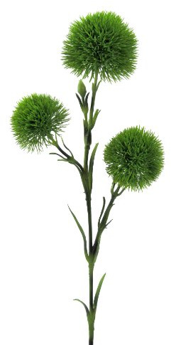 Kunstpflanze Dianthus (Bartnelken) mit 3 Nelken -Trieben. Ca 62 cm in grün.