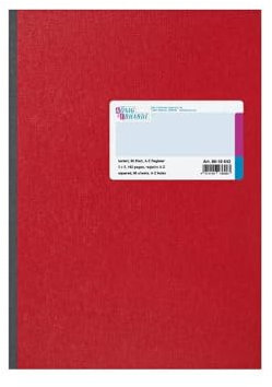 König & Ebhardt König und Ebhardt König & Ebhardt 8618642-600SB96DR Kladden (A4, kariert, 70 g/qm, Register A-Z, 96 Blatt) rot