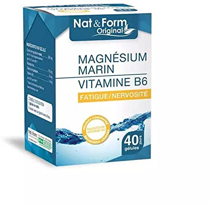 Magnésium marin vitamine B6 40 gélules