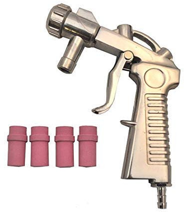 Pistola de chorro de arena para chorreado con microesferas, cabina de arenado con 4 boquillas