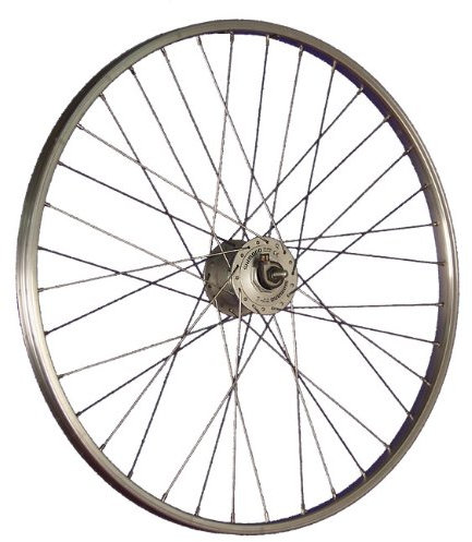 26 Zoll Vorderrad Aluminiumfelge 590-19 Hollandrad Shimano Nabendynamo Silber