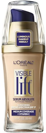 L'Oreal Paris Visible Lift Serum Absolute Advanced Age-Reversing Makeup, SPF 17, Nude Beige, 1-Fluid Ounce