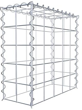 GABIONA Cesta para piedra (rectangular, malla de 10 x 10 cm, profundidad de 20 cm, cesta de cultivo tipo 3, cierre de espiral, galvanizada (50 x 50 x 20 m)