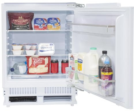 SIA RFU101 60cm 136L White Integrated Under Counter Fridge With Auto Defrost With Metal Back
