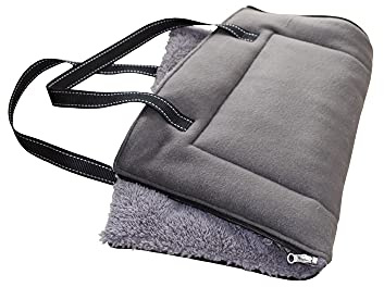 Nobby Decke/Tasche eckig Shanta, grau, 60 x 40 cm